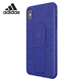 adidas（阿迪达斯）苹果iPhone Xs Max 6.5英寸 卡扣支架多功能运动系列 防滑防摔手机壳保护套-蓝色