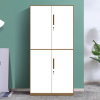 奈高 NG文件柜办公柜钢制铁皮柜资料柜档案柜储物拆装柜通双节咖啡套色0.8mm