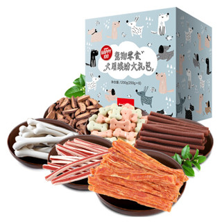 Wanpy 顽皮 HAPPY100系列 全阶段狗用磨牙零食 200g*6包 混合口味