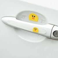 自由牛 车门把手贴漆面保护膜汽车门拉手防刮贴门碗贴车把手划痕贴贴纸 透明小黄鸭-门碗拉手8片