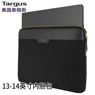 美国泰格斯(TARGUS)商务简约电脑包新品 13.3英寸时尚内胆包证件收纳包 黑色TSS100000