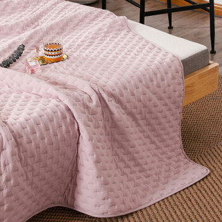 每晚深睡 空调被 夏凉被子单人薄被褥可水洗超声波被芯 1.5米床 粉色 150*200cm