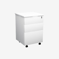 麦森（maisen）活动柜 办公职员文件资料储物抽屉小矮柜子 暖白色 加厚款 可定制 MS-HDG-143
