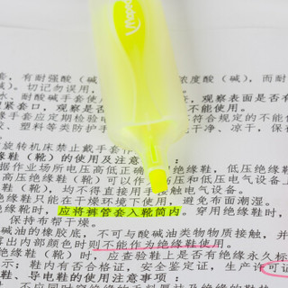 马培德 Maped 盒装柔软荧光笔 黄色*12支 糖果色大容量软斜头记号笔 745934CH