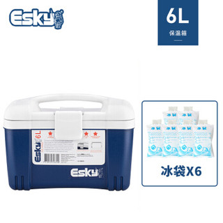 Esky 爱斯基 6L家用户外保温箱便携冷藏箱车载冰块箱PU母乳保鲜包附6冰袋