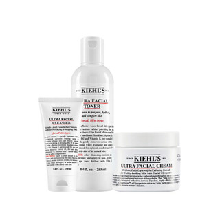 Kiehl\'s 科颜氏 高保湿系列护肤套装 7件套(洁面150ml+爽肤水250ml+高保湿霜50ml+精华5ml*4)