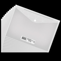 飞兹(fizz)10只装A4加厚透明按扣文件袋/档案袋/试卷资料袋办公用品FZ103010