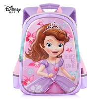 迪士尼（disney）儿童书包女小学生一年级女童苏菲亚公主女孩双肩包BS6673B 紫色