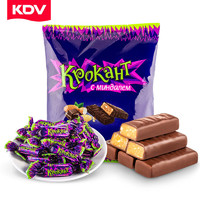 KDV正品俄罗斯进口紫皮糖巧克力婚庆喜糖果零食批发年货节500g *2件