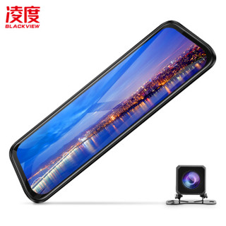 凌度 BLACKVIEW HS880 1296P高清行车记录仪十英寸流媒体前后双录超清夜视