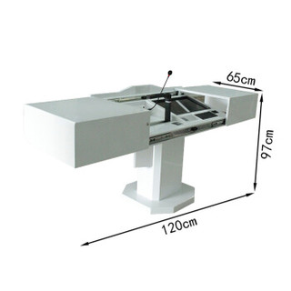 麦森（maisen）桌台 智能升降全触模式数字无线麦克风和无线功放系统讲台（I5） 白色可定制 MS-19XM-0719