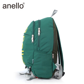 anello 男女旅行包大标志LOGO印花日用双肩背包B2481 绿色