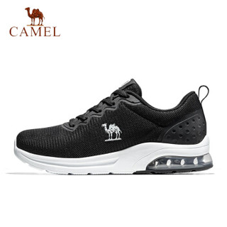 骆驼(CAMEL) 运动鞋女网面气垫鞋休闲鞋子减震轻便跑步鞋 A91318670 黑色 35