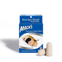 MACK'S 眼罩耳塞睡眠套装 遮光静音防噪音防打呼噜 美国进口 耳塞1副眼罩1只