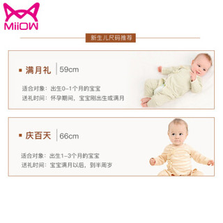 猫人 MiiOW  婴儿衣服新生儿礼盒棉质套装婴儿刚出生宝宝用品 （礼盒22件套）音乐小熊彩棉-绿 66