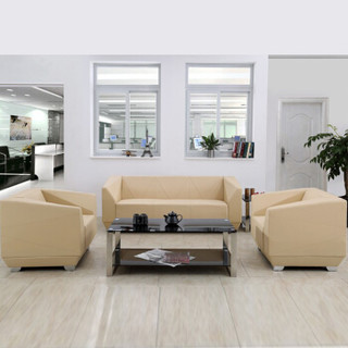 双箭 皮质现代办公休闲沙发茶几组合3+1+1+长茶几+方茶几 SJ-9700