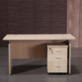 佐盛办公桌职员桌现代简约办公电脑桌写字台 100*50粉橡木色