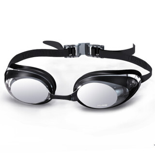 拓胜(TOSWIM)泳镜防雾舒适游泳眼镜专业防水游泳镜男墨鱼黑镀膜 500度