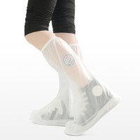 回力 雨鞋套男女成人款雨天防水防滑加厚高筒鞋套 HXL229 白色 L