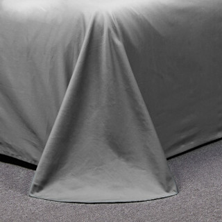 博洋家纺（BEYOND）床上用品 60支贡缎纹纯色刺绣长绒棉全棉四件套纯棉床单被罩 提雅（灰） 1.5米 200*230cm