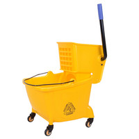 手压式榨水车 商用家用挤水桶墩布榨水车酒店用拖把桶拖地桶  36L