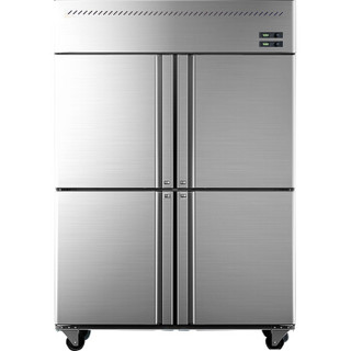 新飞（Frestec）四门双温872L商用 四门不锈钢双温冰柜 全冻立式厨房冰箱 冷藏冷冻保鲜柜对开门  LCF-4M2DF