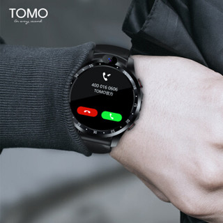 天摩 TOMO双摄像头智能手表4g全网通可插卡上网视频wifi通话网络蓝牙心率成人运动电话手表 V9