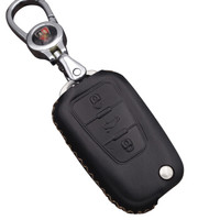 车达品荣威钥匙包真皮钥匙套RX5 Ei5 i6 360 RX3 350 550 W5专用折叠款58黑