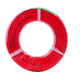 晶花国标单芯塑铜线 硬线 电线 电缆 BV10平方 红100M/盘