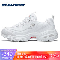 斯凯奇（Skechers）运动休闲鞋 D'LITES系列时尚绑带厚底增高11931 白色/蓝色/红色/WNVR 37