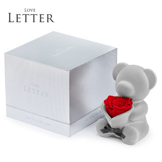 Love Letter 熊的花园永生花玫瑰花礼盒音乐盒创意摆件八音盒情侣生日礼物 女生 一生守护