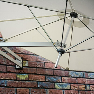 紫叶（ziye）户外遮阳伞墙壁大伞庭院伞花园伞外挂折叠伞阳台露台伸缩折叠伞 墨绿色 2.2米圆形