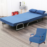 SHTS 施豪特斯 折叠床 多用沙发床布艺陪护折叠床休闲沙发804-80 蓝色