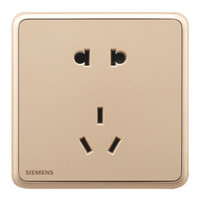西门子(SIEMENS)开关插座 10A五孔插座面板 灵蕴日耀金