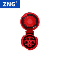 ZNG 380V125a5p工业防水插座移动式 三相五线5孔125a电缆耦合器 ZNG-245