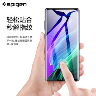 SPIGEN三星Note10钢化膜软膜Note10水凝膜 2片装高清曲面全覆盖防爆防刮美国进口材料手机贴膜