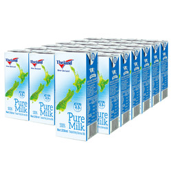 新西兰进口 纽仕兰Theland部分脱脂牛奶 3.5g蛋白质 250ml*24盒 （家庭装） *2件