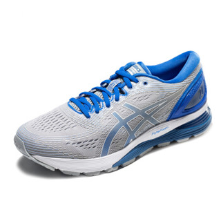 亚瑟士 asics GEL-NIMBUS 21 LITE-SHOW 男子跑步鞋 1011A207-020 灰色/蓝色 41.5