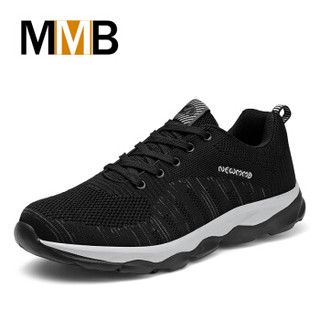 MMB轻便老人防滑软底运动健步舒适中老年爸爸妈妈鞋男女款 M68 黑色/男款 40