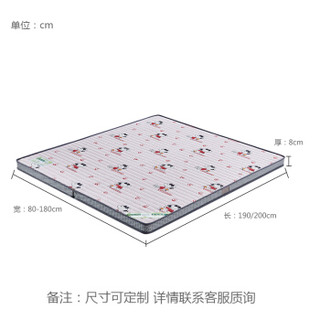 自然宝床垫 3E环保椰棕床垫 8CM薄垫棕垫 榻榻米床垫 可定制 3010A 1.8*2.0米