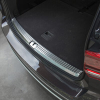 小忙牛(Mcow)适用大众途昂后备箱护板专用途昂后护板装饰条改装专用迎宾踏板 内置带标款 黑钛黑标 1件装