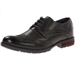 STEVE MADDEN Higggens Oxford 男款雕花休闲皮鞋 黑色 US7