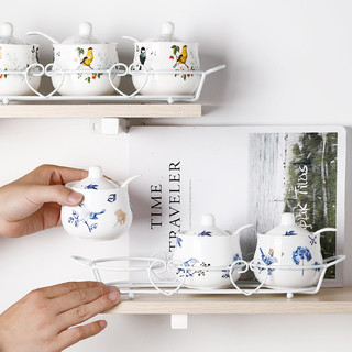 爱屋格林欧式陶瓷调味罐调料盒调味瓶三件套装创意家用厨房组合装