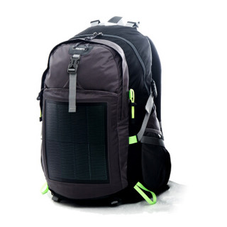汉能  10.6w薄膜太阳能发电背包男女充电商务包休闲包户外旅行包25L充电背包书包电脑包双肩包登山包运动背包