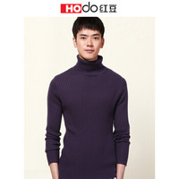 红豆 Hodo 男装 羊毛衫男2018秋冬新品简约商务系列针织面料多色高领羊毛衫 P5紫色 180/96A