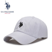 us polo assn 保罗帽子男女通用休闲遮阳鸭舌帽户外运动帽礼盒装 白色