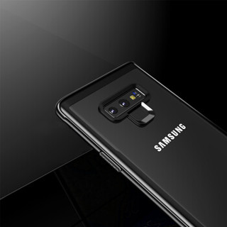 邦克仕(Benks)三星Note 9手机壳保护套 note9钢化玻璃全包软边保护壳 纤薄防刮曲面玻璃 黑色