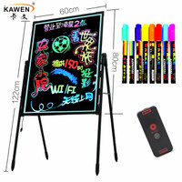 KAWEN 卡文 KW-6080PLUS-V型支架8色笔电子荧光板书写展示板发光黑板白板广告板套装(600mm