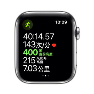 Apple Watch Series 5智能手表（GPS+蜂窝网络款 44毫米不锈钢表壳 白色运动型表带 )