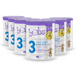 原装进口 Bubs A2蛋白质 幼儿配方羊奶粉 3段 800g/罐*6罐
